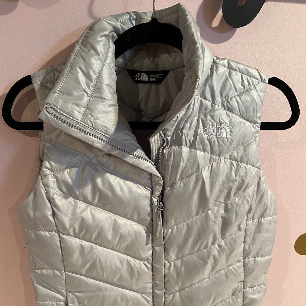 North face Silver puff vest